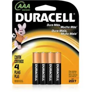 Pilha Duracell Pal Aaa 4Un