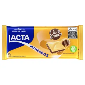 Chocolate Barra Ouro Branco 98G