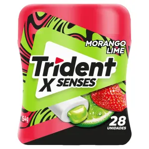 Chiclete Trident Morango Limao Garrafa 54G