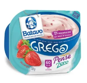 Iogurte Grego Batavo Pense Zero Morango 100G