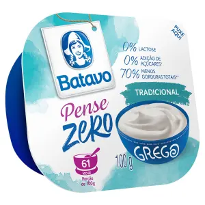 Iogurte Batavo Grego Pense Zero Tradicional 100G