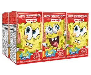 Leite Fermentado Bob Esponja Morango 80G