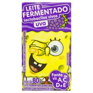 Leite Fermentado Bob Esponja Uva 80G