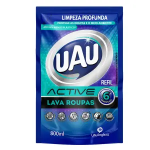 Lava Roupas Liquido Uau Active 800Ml