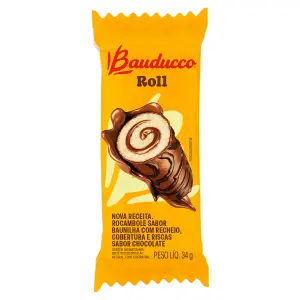 Biscoito Bolinho Baud Choc Roll 34G