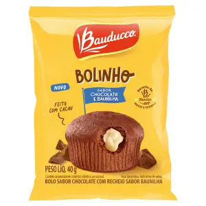 Biscoito Bolinho Chocolate C/Baunilha Bauducco 40G