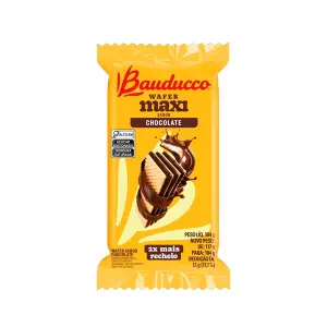 Biscoito Wafer Bauducco Maxi Chocolate 104G