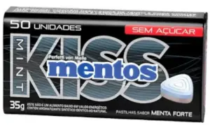 Bala Mentos Kiss Lata Mint Forte 35G
