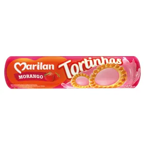 Biscoito Tortinha Morango Marilan 140G