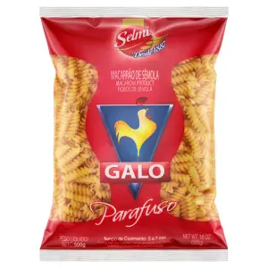 Macarrao Galo Verm Semola Parafuso 500G