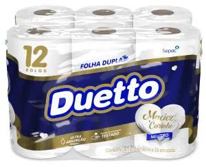 Papel Higienico Duetto Neutro C/12