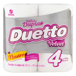 Papel Higienico Duetto Velvet Neu C/4