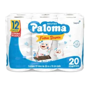 Papel Higienico Paloma Folha Dupla 20 M C/12