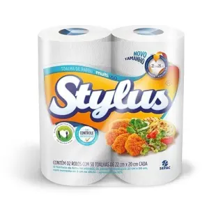 Papel Toalha M Stylus C/2 Rolos