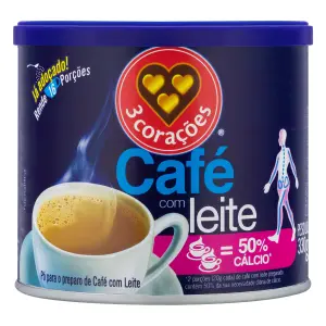 Cafe C/Leite Tres Coracoes Lata 300G