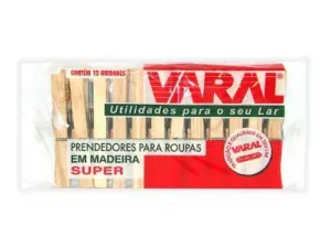 Prendedor Roupa Cristal 1X12 Mad.tradi